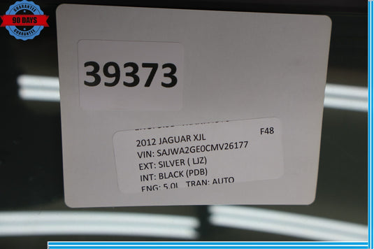 10-15 Jaguar XJL X351 LWB Rear Right Passenger Side Door Window Glass Tinted Oem