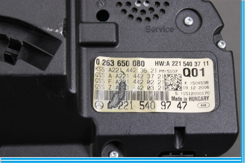 Load image into Gallery viewer, 07-09 Mercedes W221 S550 Speedometer Instrument Cluster Odometer Assembly Oem
