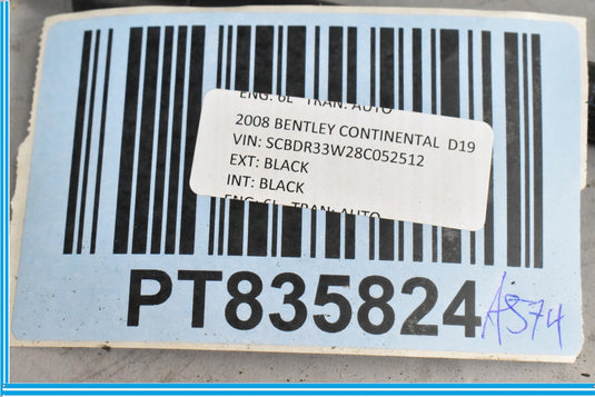 03-12 Bentley Continental Hood Lift Shock Damper 3W0823475B Oem