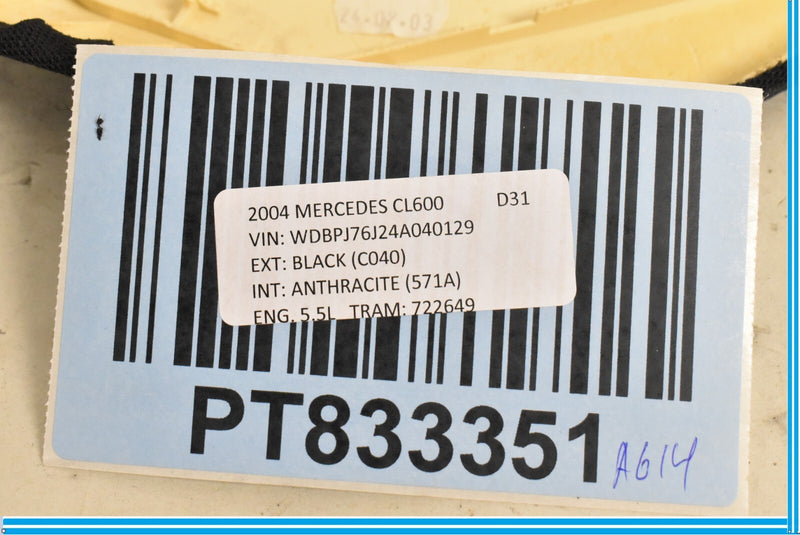 Load image into Gallery viewer, 00-06 Mercedes CL500 CL600 W215 Rear Left Driver Parcel Shelf Speaker Cover Oem
