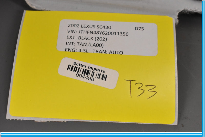 Load image into Gallery viewer, 02-10 Lexus SC430 Trunk Boot Upper Center Carpet Cover Panel Trim ECRU Oem
