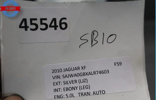 09-15 Jaguar XF XFR X250 Front Left Driver Side Seat Back Cover Panel Oem