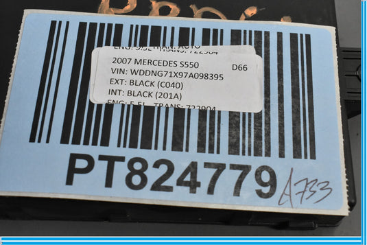 07-13 Mercedes S550 S600 W221 Rear Right Passenger Side Door Control Module Oem