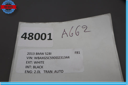 11-16 BMW 528i 535i 550i F10 Right Passenger Side Dashboard Dash End Cover Oem