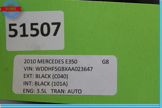 10-16 Mercedes W212 E350 E400 E550 Front Left Driver Side Door Shell Black Oem