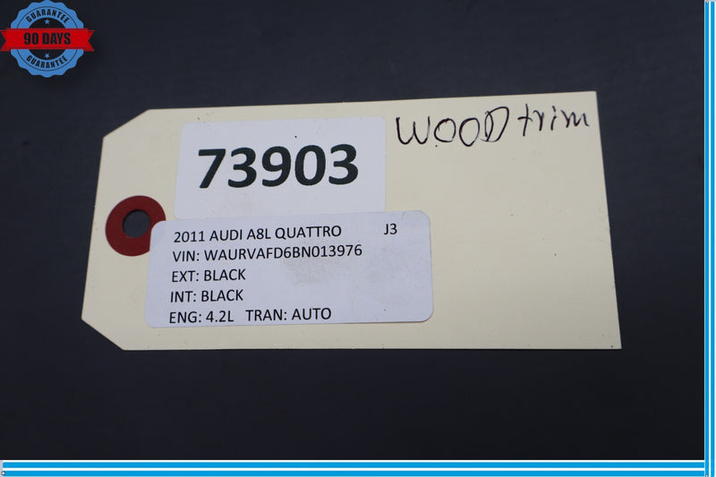 Load image into Gallery viewer, 11-18 Audi A8 Quattro S8 Dash Right Side Wood Grain Bezel Molding Cover Oem

