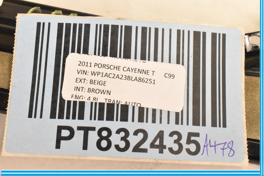 11-18 Porsche Cayenne Rear Left Exterior C Pillar Trim Molding 7P5853589C Oem