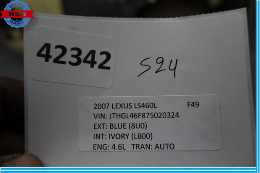 07-09 Lexus LS460L XF40 Front Right Side Interior Door Panel Assembly Oem