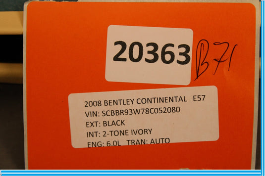06-13 Bentley Continental Rear Right Picnic Table Tray Oem