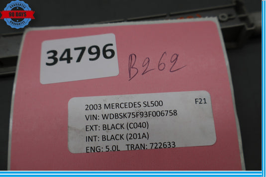 03-04 Mercedes R230 SL500 Right Side Tire Pressure Monitoring Antenna Sensor Oem