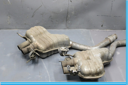 05-10 Bentley Continental Right & Left Exhaust Muffler Pipe Set Of 2 Oem