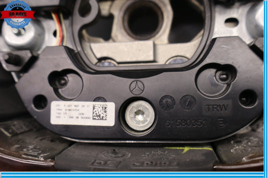 07-10 Mercedes W221 S550 CL550 Driver Steering Wheel w/ Paddle Shifters Wood Oem