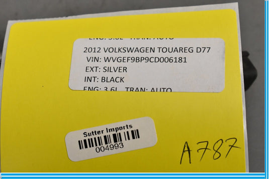 11-17 Volkswagen VW Touareg Front Left Headlight Ride Height Level Sensor Oem