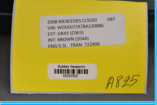 06-11 Mercedes CLS550 CLS500 W219 Rear Left Side Seat Belt Seatbelt Buckle Oem