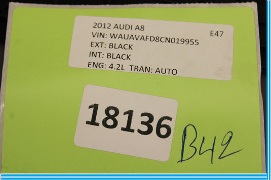 11-18 Audi A8 Rear Left Driver Side Molding Deck Speaker Trim Oem