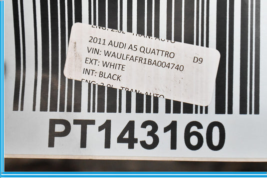 2011 AUDI A5 Transmission 2.0 122K MILES AWD Quattro ID MXW OEM