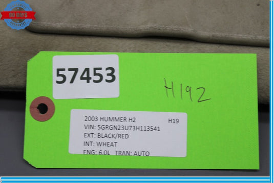 03-07 HUMMER H2 Front Left Driver Side Sunvisor Sun Visor W/ Vanity Mirror Oem