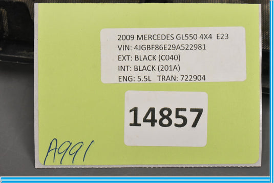 06-12 Mercedes X164 GL550 ML500 Right Passenger Hood Grille Grill Vent Trim Oem