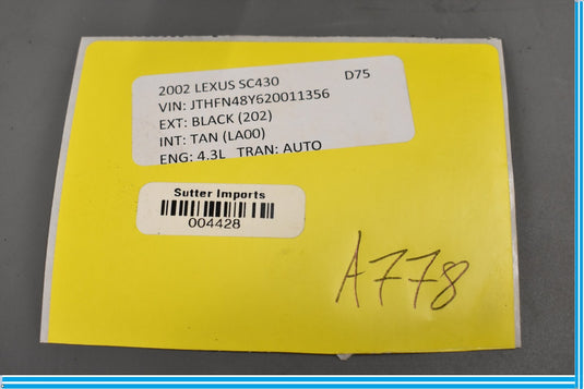 02-05 Lexus SC430 Engine Throttle Body Valve Assembly 2203050160 Oem
