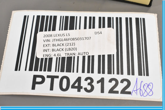 07-12 Lexus LS460 Rear Seat Ac Fan W/ Sun Shade Switches 8401050170 Oem