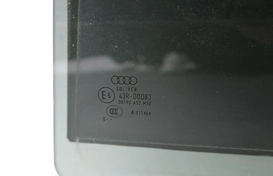 11-18 Audi A8 A8L Quattro Rear Left Driver Side Door Window Auto Glass Black Oem