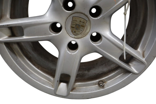 05-08 Porsche Boxster Cayman 9JX18 18" 5 Spoke Alloy Wheel Rim 98736213800 Oem