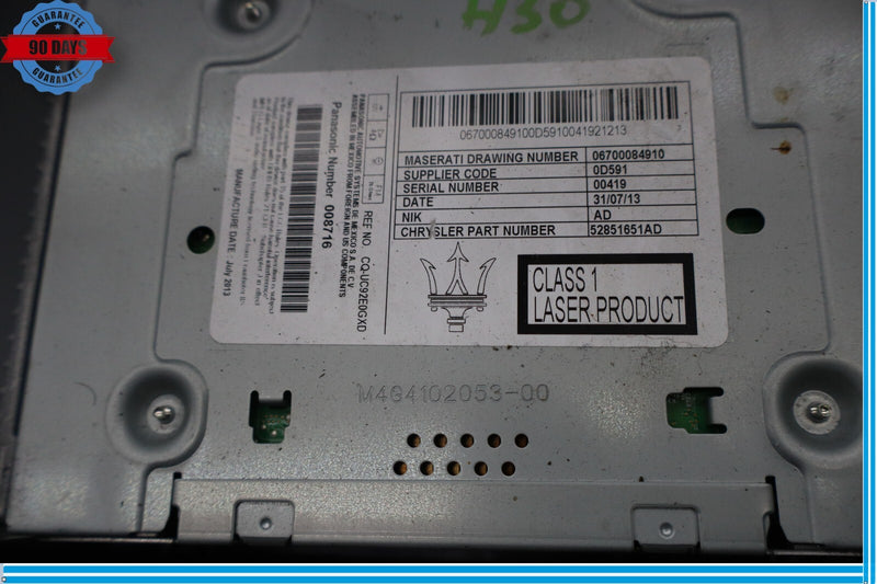 Load image into Gallery viewer, 14-17 Maserati Ghibli M157 Quattroporte M156 Head Unit Comand FM CD Audio Oem

