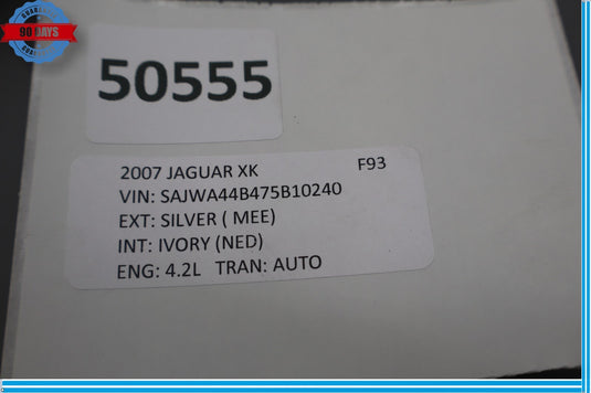 07-15 Jaguar XKR XK X150 Convertible Rear Right Side Quarter Window Glass Oem