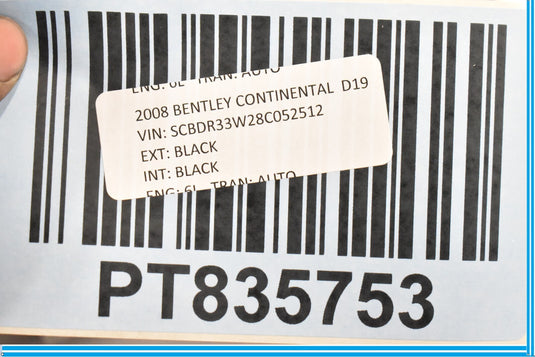 2008 Bentley Continental GTC Left Speed Deployable Roll Bar 3W7880077C Oem