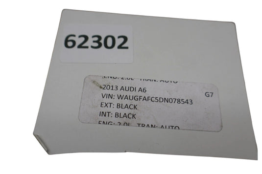 12-18 Audi A6 A6 Quattro Rear Left Driver Side Door Window Auto Glass Oem