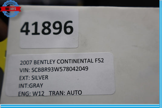 06-12 Bentley Continental Flying Spur Rear Left Driver Side Door Shell Oem