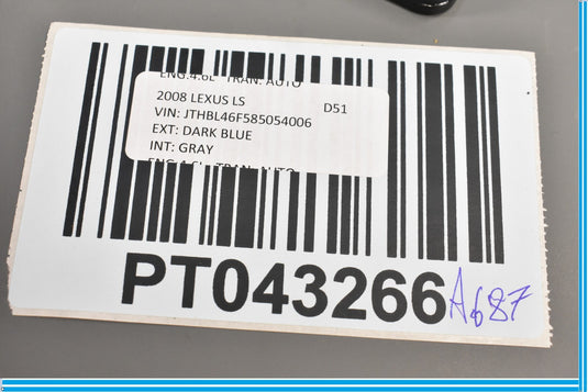 07-12 Lexus LS460 Front Right Seat Occupant Detection Module 899520w031 Oem