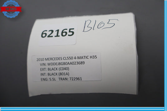 07-14 Mercedes W216 CL550 S550 S63 AMG Left Side Door Lock Control Switch Oem