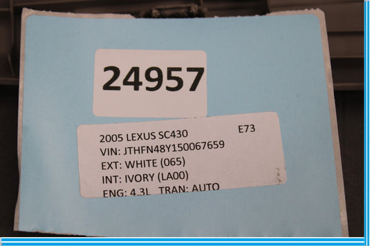 02-10 Lexus SC430 Rear Trunk Floor Finish Sill Plate 5838724020 Oem