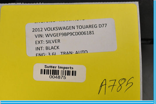 11-18 Volkswagen VW Touareg Rear Left Driver Side Seat Backrest Lock Release Oem