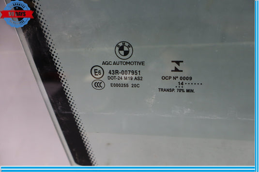14-21 BMW I01 i3 i3s Front Right Passenger Side Door Window Auto Glass Panel Oem