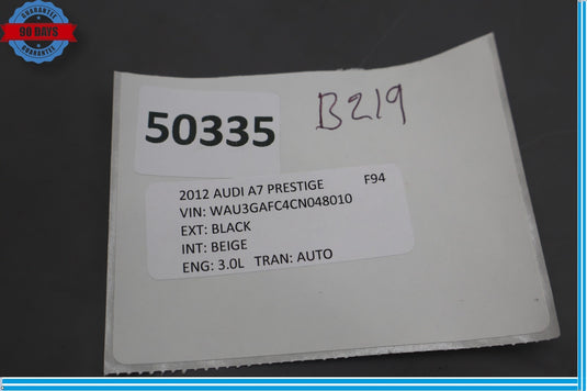 12-16 Audi A6 A6 Quattro A7 Quattro Left Driver Front Sunvisor Sun Visor Oem