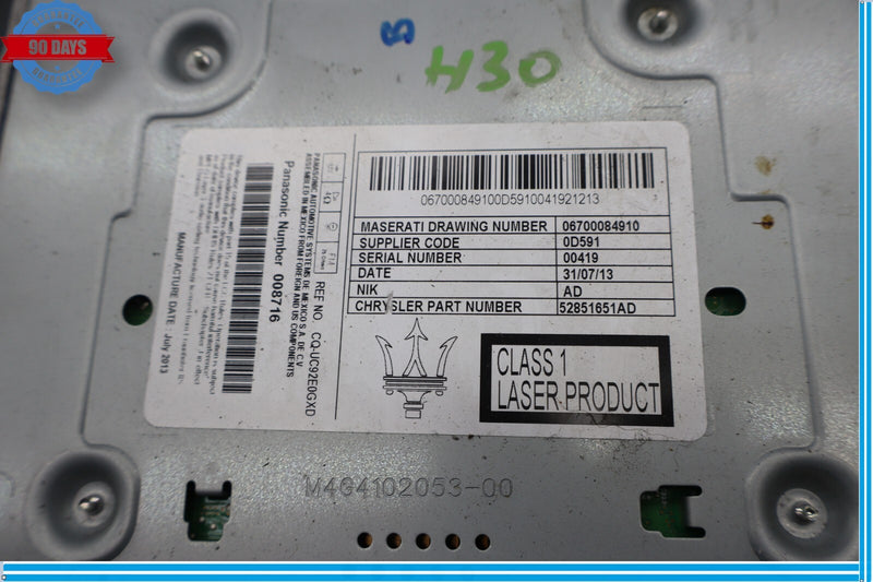 Load image into Gallery viewer, 14-17 Maserati Ghibli M157 Quattroporte M156 Head Unit Comand FM CD Audio Oem
