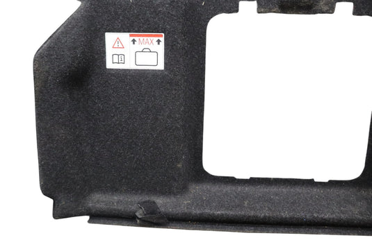 09-16 BMW E89 Z4 Rear Trunk Lid Carpet Partition Trim Panel Cover Black Oem