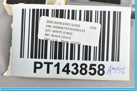 03-12 Mercedes SL500 CLK500 Front Left Side Door Window Regulator Motor Unit