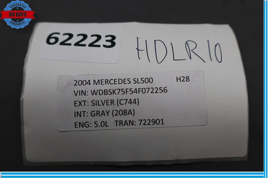 03-08 Mercedes R230 SL500 SL55 AMG Right Passenger Side Headlight Lamp Xenon Oem