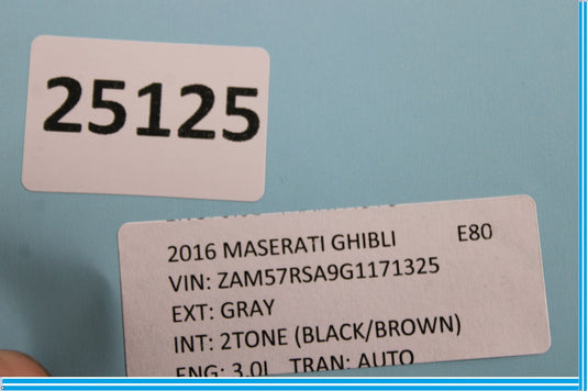 14-17 Maserati Ghibli Front Right Side Top Upper Seat Cushion Cover Brown Oem