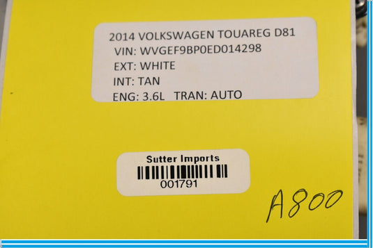 11-18 Volkswagen VW Touareg Rear Right Passenger Door Lock Latch Actuator Oem