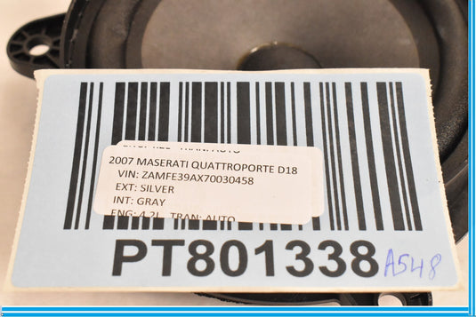 03-12 Maserati Quattroporte Rear Right Passenger Door Audio Speaker 191369 Oem