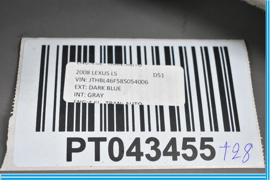 07-12 Lexus LS460 Front Left Cowl Foot Side Trim Panel 62112-50010-A0 Oem