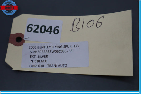 06-12 Bentley Continental Flying Spur Front Left Side Bumper Trim Strip Oem