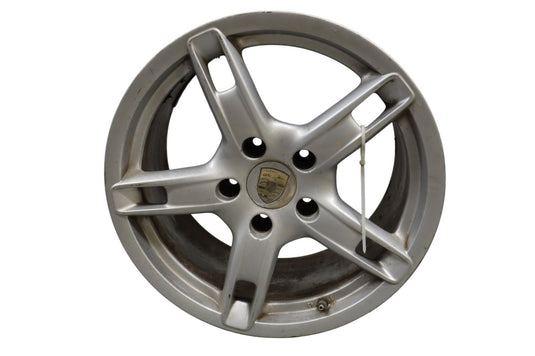 05-08 Porsche Boxster Cayman 9JX18 18" 5 Spoke Alloy Wheel Rim 98736213800 Oem