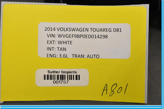 11-18 Volkswagen VW Touareg Instrument Cluster Housing Cover Trim Oem