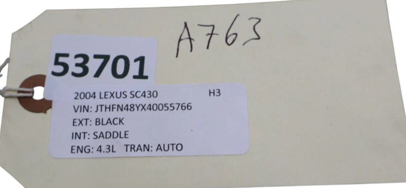 Load image into Gallery viewer, 02-05 Lexus SC430 Front Left Driver Side Sun Visor Sunvisor W/ Vanity Mirror Oem

