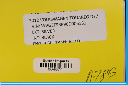 11-18 Volkswagen VW Touareg Rear Right Passenger Seat Backrest Lock Release Oem